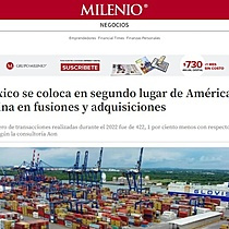 Mxico se coloca en segundo lugar de Amrica Latina en fusiones y adquisiciones